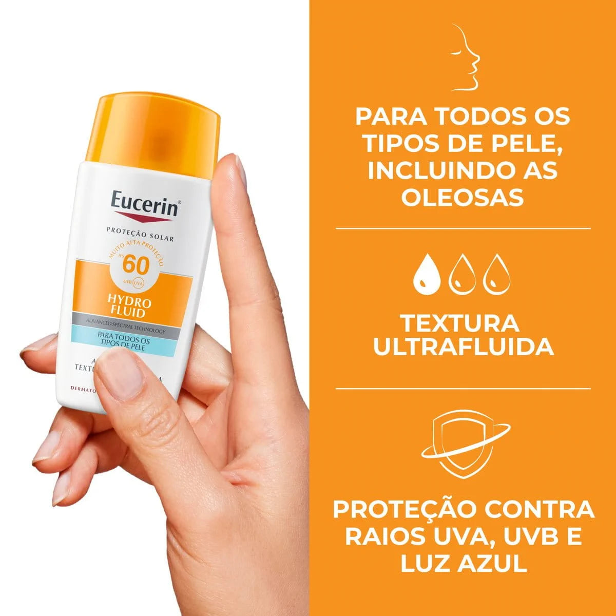 Eucerin Sun Hydro Fluid Protetor Solar Facial FPS 60 50ml
